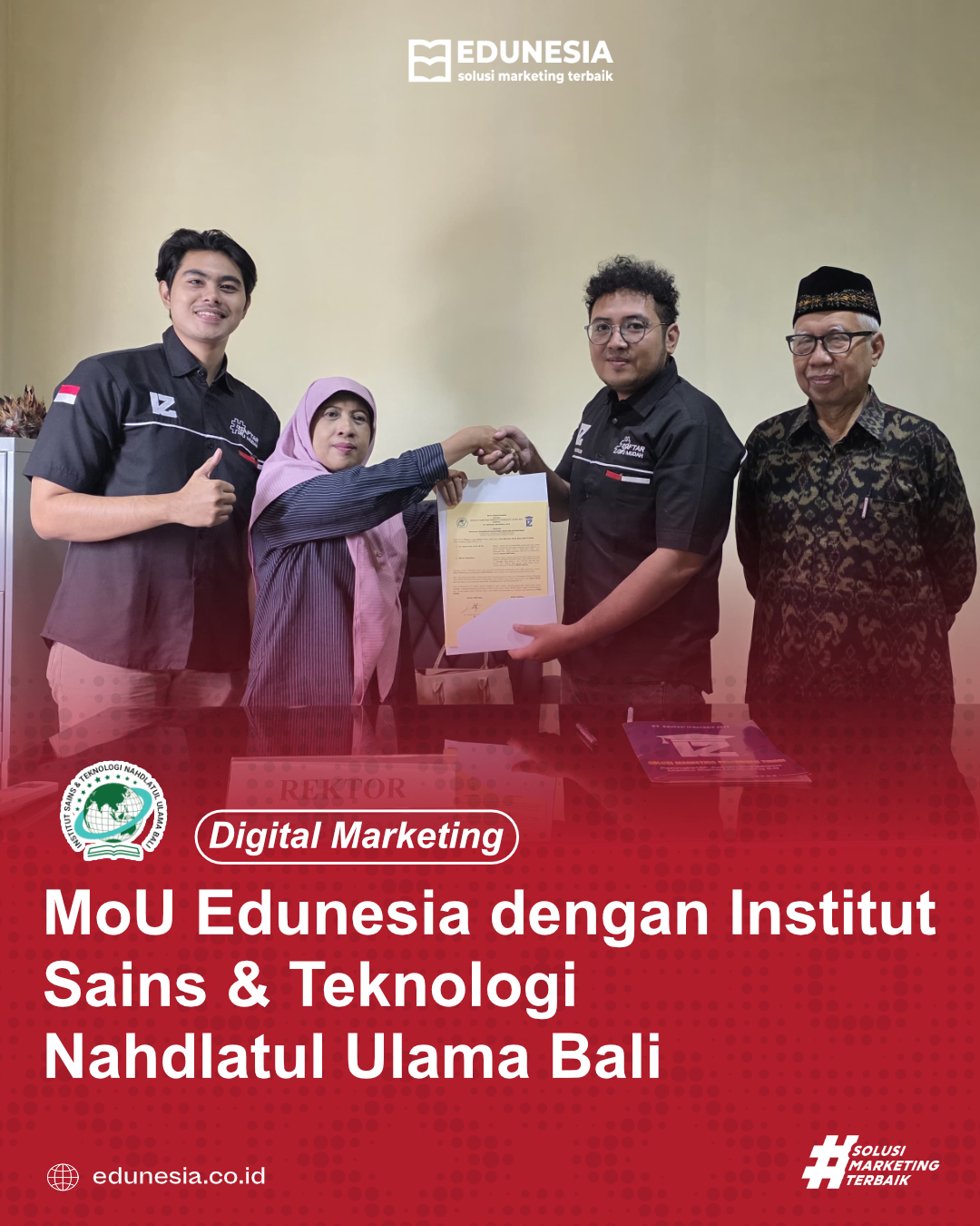 MoU Edunesia dengan Institut Sains & Teknologi Nahdlatul Ulama Bali